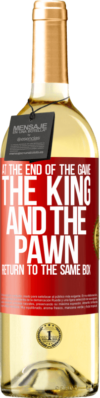 29,95 € Free Shipping | White Wine WHITE Edition At the end of the game, the king and the pawn return to the same box Red Label. Customizable label Young wine Harvest 2024 Verdejo