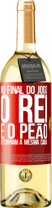 29,95 € Envio grátis | Vinho branco Edição WHITE No final do jogo, o rei e o peão retornam à mesma caixa Etiqueta Vermelha. Etiqueta personalizável Vinho jovem Colheita 2024 Verdejo