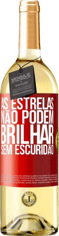 29,95 € Envio grátis | Vinho branco Edição WHITE As estrelas não podem brilhar sem escuridão Etiqueta Vermelha. Etiqueta personalizável Vinho jovem Colheita 2024 Verdejo