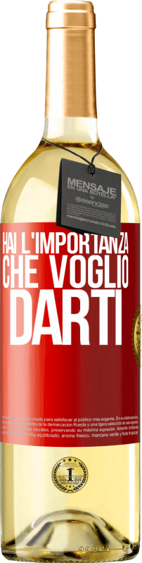 29,95 € Spedizione Gratuita | Vino bianco Edizione WHITE Hai l'importanza che voglio darti Etichetta Rossa. Etichetta personalizzabile Vino giovane Raccogliere 2024 Verdejo