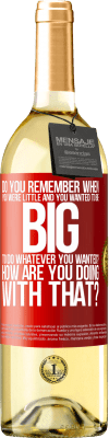 29,95 € 免费送货 | 白葡萄酒 WHITE版 您还记得小时候想做任何想做的事情吗？你最近怎么样 红色标签. 可自定义的标签 青年酒 收成 2025 Verdejo