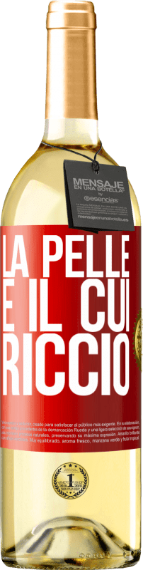 29,95 € Spedizione Gratuita | Vino bianco Edizione WHITE La pelle è il cui riccio Etichetta Rossa. Etichetta personalizzabile Vino giovane Raccogliere 2024 Verdejo