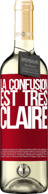 29,95 € Envoi gratuit | Vin blanc Édition WHITE La confusion est très claire Étiquette Rouge. Étiquette personnalisable Vin jeune Récolte 2025 Verdejo