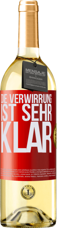 29,95 € Kostenloser Versand | Weißwein WHITE Ausgabe Die Verwirrung ist sehr klar Rote Markierung. Anpassbares Etikett Junger Wein Ernte 2023 Verdejo
