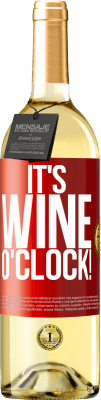 29,95 € 送料無料 | 白ワイン WHITEエディション It's wine o'clock! 赤いタグ. カスタマイズ可能なラベル 若いワイン 収穫 2023 Verdejo