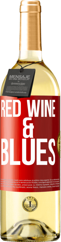 29,95 € Spedizione Gratuita | Vino bianco Edizione WHITE Red wine & Blues Etichetta Rossa. Etichetta personalizzabile Vino giovane Raccogliere 2023 Verdejo