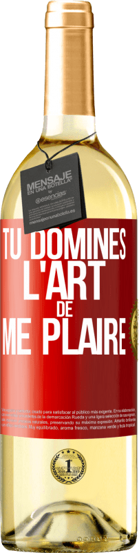 29,95 € Envoi gratuit | Vin blanc Édition WHITE Tu domines l'art de me plaire Étiquette Rouge. Étiquette personnalisable Vin jeune Récolte 2024 Verdejo