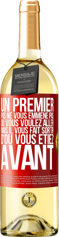 29,95 € Envoi gratuit | Vin blanc Édition WHITE Un premier pas ne vous emmène pas où vous voulez aller, mais il vous fait sortir d'où vous étiez avant Étiquette Rouge. Étiquette personnalisable Vin jeune Récolte 2024 Verdejo