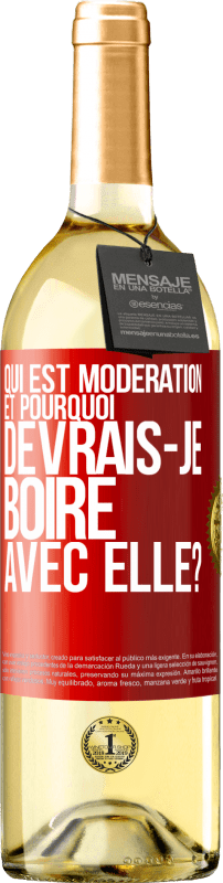 29,95 € Envoi gratuit | Vin blanc Édition WHITE Qui est modération et pourquoi devrais-je boire avec elle? Étiquette Rouge. Étiquette personnalisable Vin jeune Récolte 2024 Verdejo