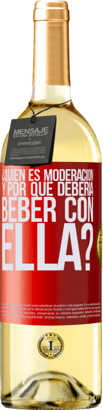 29,95 € Envío gratis | Vino Blanco Edición WHITE ¿Quién es moderación y por qué debería beber con ella? Etiqueta Roja. Etiqueta personalizable Vino joven Cosecha 2024 Verdejo