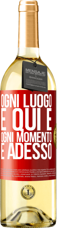 29,95 € Spedizione Gratuita | Vino bianco Edizione WHITE Ogni luogo è qui e ogni momento è adesso Etichetta Rossa. Etichetta personalizzabile Vino giovane Raccogliere 2024 Verdejo