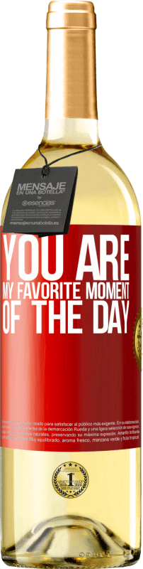 29,95 € Free Shipping | White Wine WHITE Edition You are my favorite moment of the day Red Label. Customizable label Young wine Harvest 2023 Verdejo