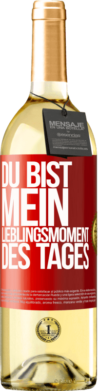 29,95 € Kostenloser Versand | Weißwein WHITE Ausgabe Du bist mein Lieblingsmoment des Tages Rote Markierung. Anpassbares Etikett Junger Wein Ernte 2024 Verdejo