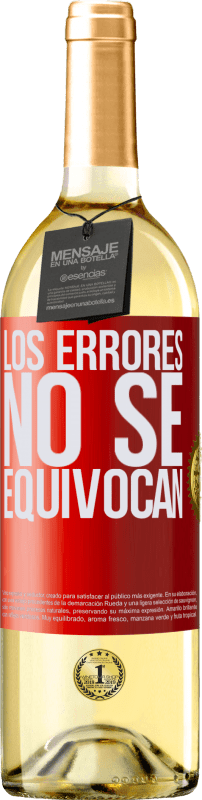 29,95 € Envío gratis | Vino Blanco Edición WHITE Los errores no se equivocan Etiqueta Roja. Etiqueta personalizable Vino joven Cosecha 2024 Verdejo