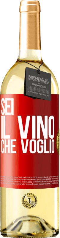 29,95 € Spedizione Gratuita | Vino bianco Edizione WHITE Sei il vino che voglio Etichetta Rossa. Etichetta personalizzabile Vino giovane Raccogliere 2023 Verdejo