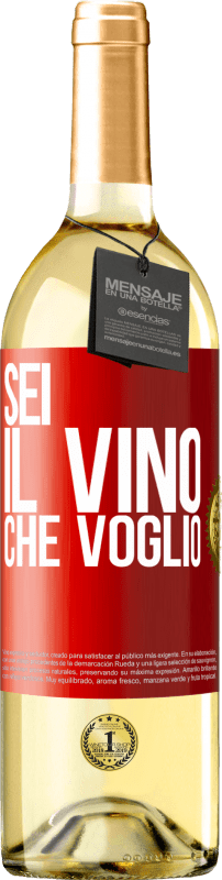 29,95 € Spedizione Gratuita | Vino bianco Edizione WHITE Sei il vino che voglio Etichetta Rossa. Etichetta personalizzabile Vino giovane Raccogliere 2024 Verdejo