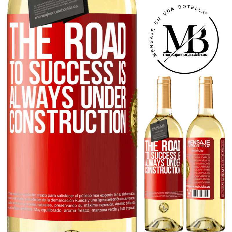 29,95 € Free Shipping | White Wine WHITE Edition The road to success is always under construction Red Label. Customizable label Young wine Harvest 2022 Verdejo