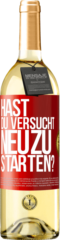 29,95 € Kostenloser Versand | Weißwein WHITE Ausgabe Hast du versucht, neu zu starten? Rote Markierung. Anpassbares Etikett Junger Wein Ernte 2025 Verdejo