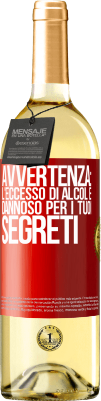 29,95 € Spedizione Gratuita | Vino bianco Edizione WHITE Avvertenza: l'eccesso di alcol è dannoso per i tuoi segreti Etichetta Rossa. Etichetta personalizzabile Vino giovane Raccogliere 2024 Verdejo