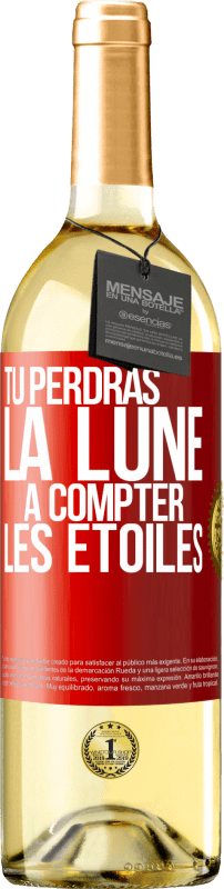 29,95 € Envoi gratuit | Vin blanc Édition WHITE Tu perdras la lune à compter les étoiles Étiquette Rouge. Étiquette personnalisable Vin jeune Récolte 2024 Verdejo