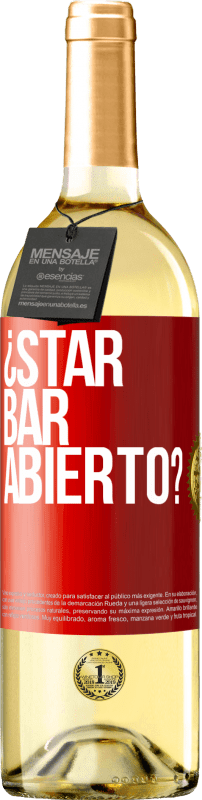 29,95 € Бесплатная доставка | Белое вино Издание WHITE ¿STAR BAR abierto? Красная метка. Настраиваемая этикетка Молодое вино Урожай 2023 Verdejo