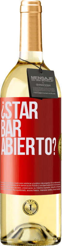 29,95 € Envío gratis | Vino Blanco Edición WHITE ¿STAR BAR abierto? Etiqueta Roja. Etiqueta personalizable Vino joven Cosecha 2025 Verdejo