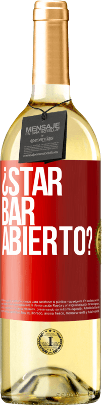29,95 € Spedizione Gratuita | Vino bianco Edizione WHITE ¿STAR BAR abierto? Etichetta Rossa. Etichetta personalizzabile Vino giovane Raccogliere 2023 Verdejo
