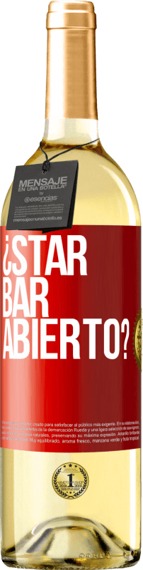 29,95 € Envio grátis | Vinho branco Edição WHITE ¿STAR BAR abierto? Etiqueta Vermelha. Etiqueta personalizável Vinho jovem Colheita 2023 Verdejo