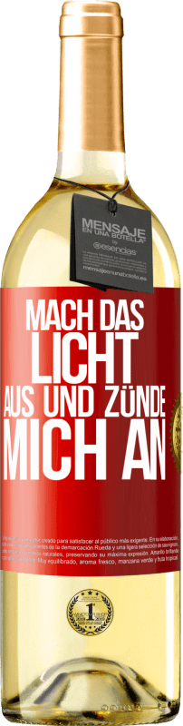 29,95 € Kostenloser Versand | Weißwein WHITE Ausgabe Mach das Licht aus und zünde mich an Rote Markierung. Anpassbares Etikett Junger Wein Ernte 2024 Verdejo