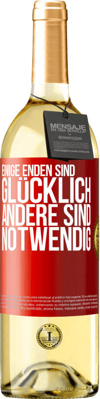 29,95 € Kostenloser Versand | Weißwein WHITE Ausgabe Einige Enden sind. glücklich Andere sind notwendig Rote Markierung. Anpassbares Etikett Junger Wein Ernte 2024 Verdejo