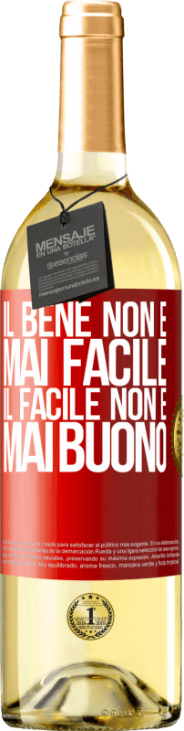 29,95 € Spedizione Gratuita | Vino bianco Edizione WHITE Il bene non è mai facile. Il facile non è mai buono Etichetta Rossa. Etichetta personalizzabile Vino giovane Raccogliere 2024 Verdejo