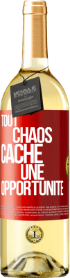 29,95 € Envoi gratuit | Vin blanc Édition WHITE Tout chaos cache une opportunité Étiquette Rouge. Étiquette personnalisable Vin jeune Récolte 2023 Verdejo