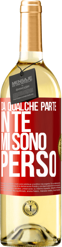 29,95 € Spedizione Gratuita | Vino bianco Edizione WHITE Da qualche parte in te mi sono perso Etichetta Rossa. Etichetta personalizzabile Vino giovane Raccogliere 2024 Verdejo