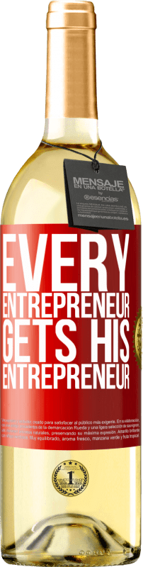 29,95 € 送料無料 | 白ワイン WHITEエディション すべての起業家は彼の起業家を取得します 赤いタグ. カスタマイズ可能なラベル 若いワイン 収穫 2023 Verdejo