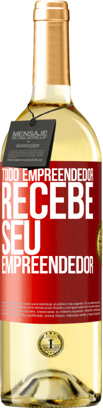 29,95 € Envio grátis | Vinho branco Edição WHITE Todo empreendedor recebe seu empreendedor Etiqueta Vermelha. Etiqueta personalizável Vinho jovem Colheita 2024 Verdejo