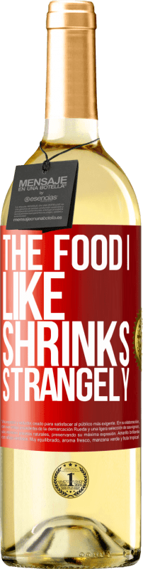 29,95 € 送料無料 | 白ワイン WHITEエディション 好きな食べ物が奇妙に縮小します 赤いタグ. カスタマイズ可能なラベル 若いワイン 収穫 2025 Verdejo
