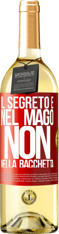 29,95 € Spedizione Gratuita | Vino bianco Edizione WHITE Il segreto è nel mago, non nella bacchetta Etichetta Rossa. Etichetta personalizzabile Vino giovane Raccogliere 2024 Verdejo