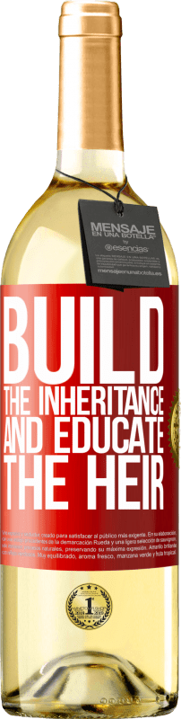29,95 € Free Shipping | White Wine WHITE Edition Build the inheritance and educate the heir Red Label. Customizable label Young wine Harvest 2023 Verdejo