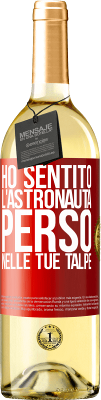 29,95 € Spedizione Gratuita | Vino bianco Edizione WHITE Ho sentito l'astronauta, perso nelle tue talpe Etichetta Rossa. Etichetta personalizzabile Vino giovane Raccogliere 2023 Verdejo