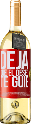 29,95 € Envío gratis | Vino Blanco Edición WHITE Deja que el deseo te guíe Etiqueta Roja. Etiqueta personalizable Vino joven Cosecha 2023 Verdejo