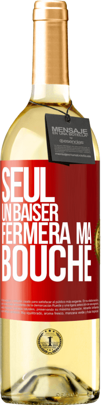 29,95 € Envoi gratuit | Vin blanc Édition WHITE Seul un baiser fermera ma bouche Étiquette Rouge. Étiquette personnalisable Vin jeune Récolte 2024 Verdejo