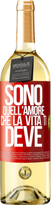 29,95 € Spedizione Gratuita | Vino bianco Edizione WHITE Sono quell'amore che la vita ti deve Etichetta Rossa. Etichetta personalizzabile Vino giovane Raccogliere 2024 Verdejo