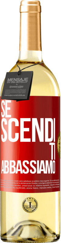 29,95 € Spedizione Gratuita | Vino bianco Edizione WHITE Se scendi, ti abbassiamo Etichetta Rossa. Etichetta personalizzabile Vino giovane Raccogliere 2024 Verdejo