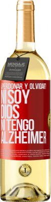 29,95 € Envío gratis | Vino Blanco Edición WHITE ¿Perdonar y olvidar? Ni soy Dios, ni tengo alzheimer Etiqueta Roja. Etiqueta personalizable Vino joven Cosecha 2024 Verdejo