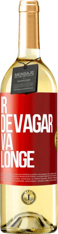 29,95 € Envio grátis | Vinho branco Edição WHITE Ir devagar. Vá longe Etiqueta Vermelha. Etiqueta personalizável Vinho jovem Colheita 2024 Verdejo