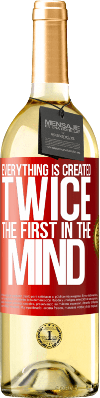 29,95 € 免费送货 | 白葡萄酒 WHITE版 一切都会创建两次。头脑中的第一个 红色标签. 可自定义的标签 青年酒 收成 2023 Verdejo