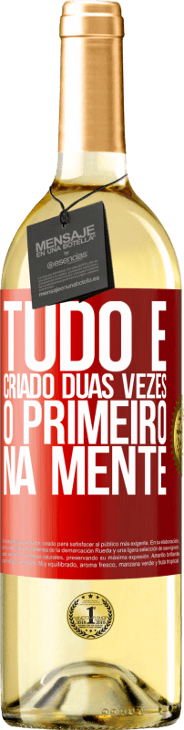 29,95 € Envio grátis | Vinho branco Edição WHITE Tudo é criado duas vezes. O primeiro na mente Etiqueta Vermelha. Etiqueta personalizável Vinho jovem Colheita 2024 Verdejo