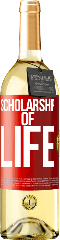 29,95 € Free Shipping | White Wine WHITE Edition Scholarship of life Red Label. Customizable label Young wine Harvest 2023 Verdejo