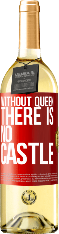 29,95 € Бесплатная доставка | Белое вино Издание WHITE Без королевы нет замка Красная метка. Настраиваемая этикетка Молодое вино Урожай 2023 Verdejo