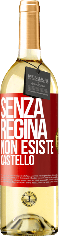 29,95 € Spedizione Gratuita | Vino bianco Edizione WHITE Senza regina, non esiste castello Etichetta Rossa. Etichetta personalizzabile Vino giovane Raccogliere 2024 Verdejo